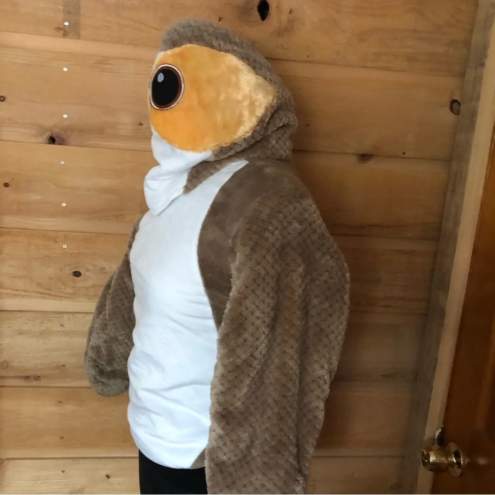 Kids size 4/6 Star Wars Porg 2 pc head + body . Lined and filled costume - Picture 2 of 16